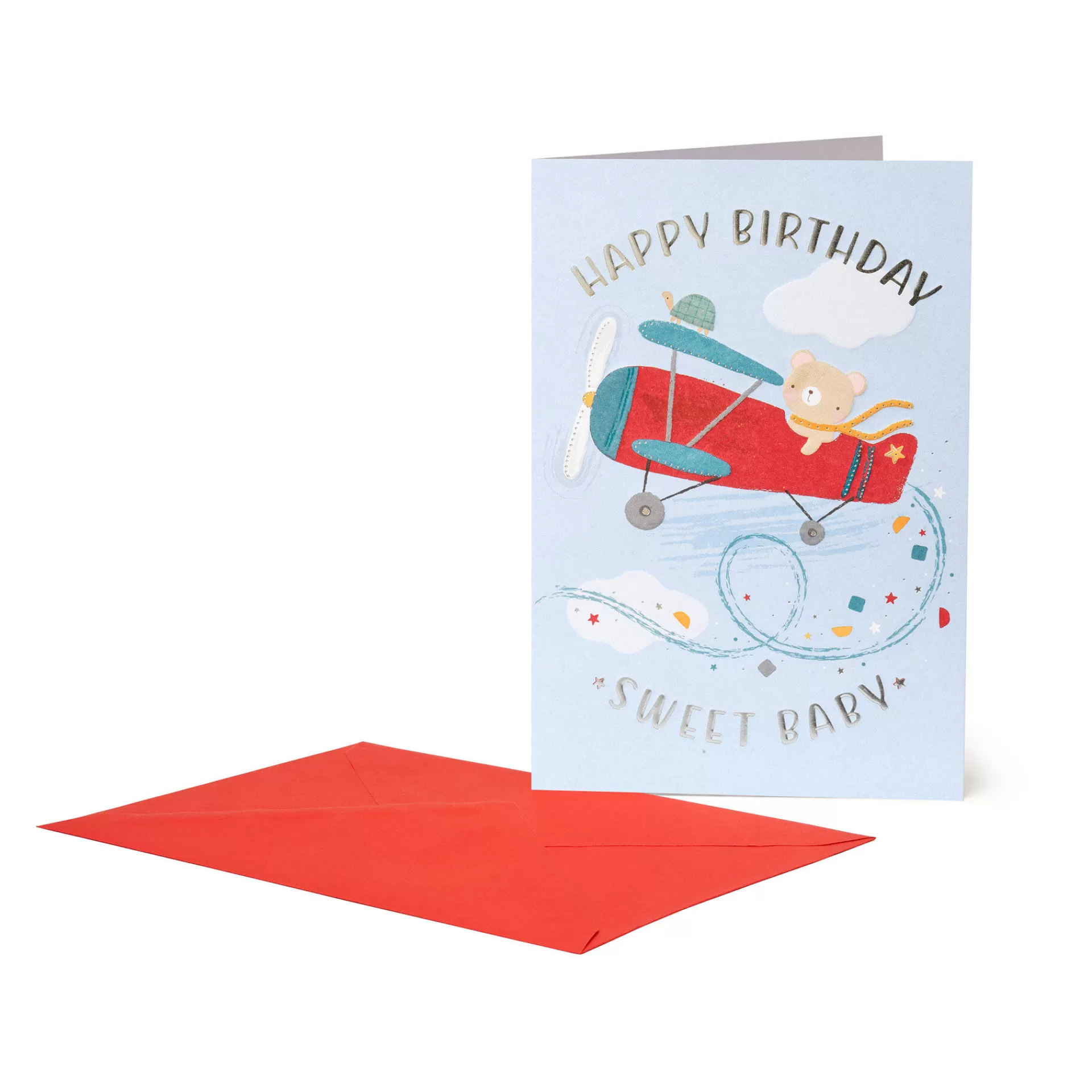 Legami Milano Geburtstagskarten^Glückwunschkarte Geburtstag - Teddy Plane