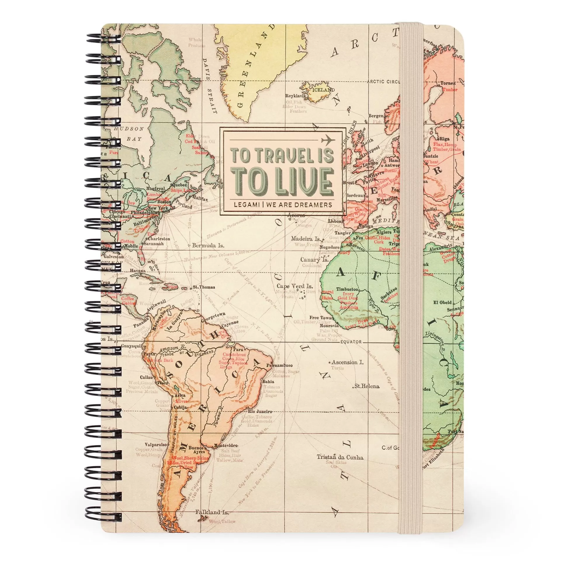 Legami Milano Linierte Hefte^Liniertes Notizbuch -Large - Spiralbindung - A5-Format