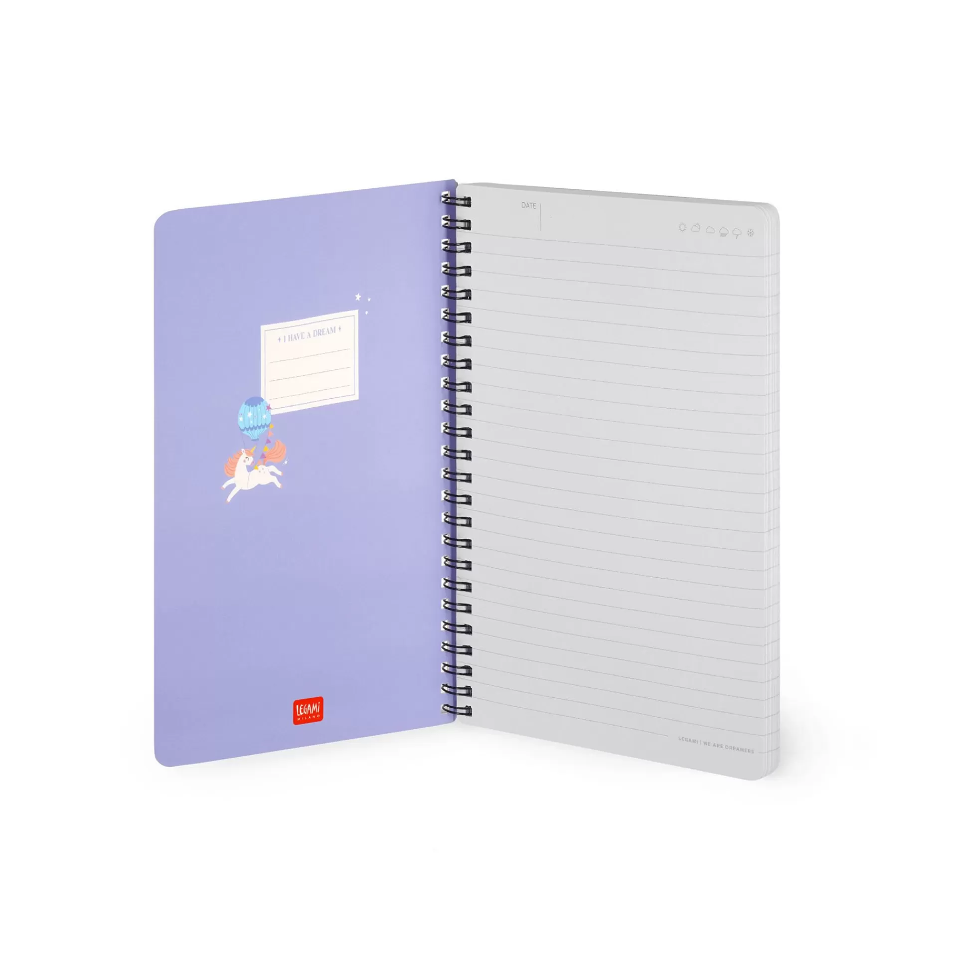 Legami Milano Linierte Hefte^Liniertes Notizbuch -Large - Spiralbindung - A5-Format