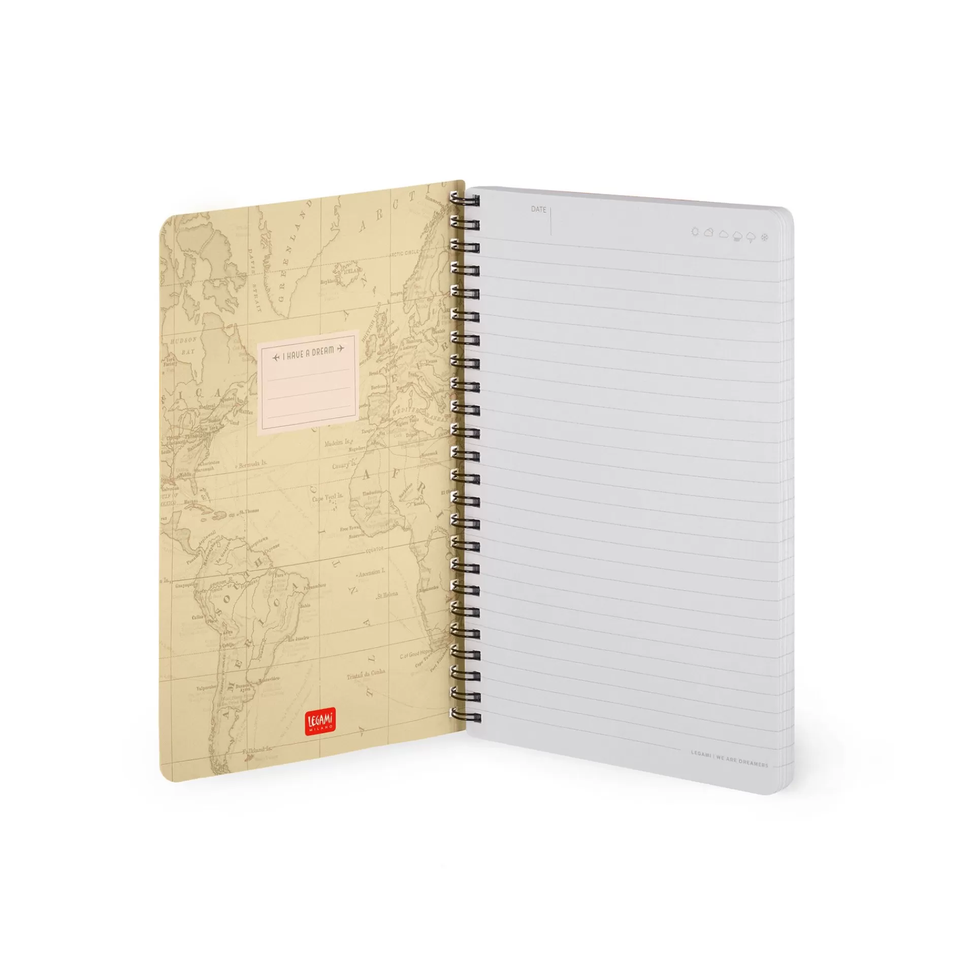 Legami Milano Linierte Hefte^Liniertes Notizbuch -Large - Spiralbindung - A5-Format