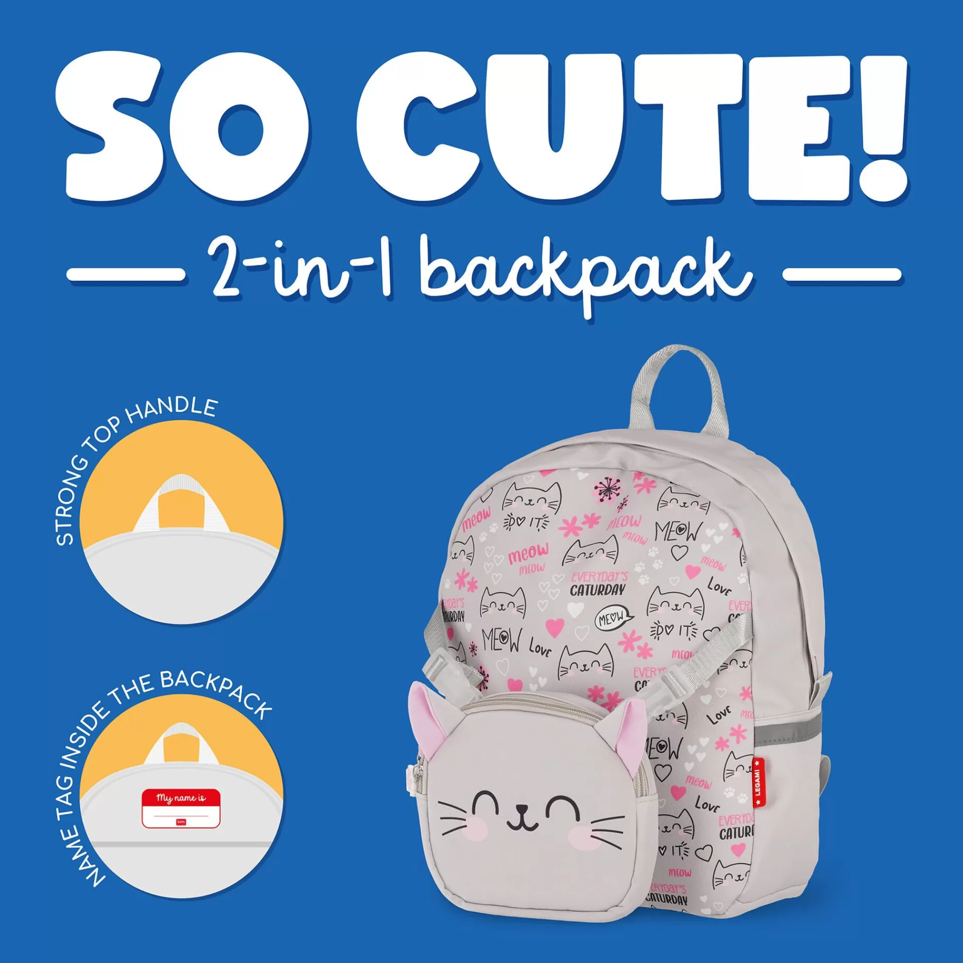 Legami Milano Rucksäcke | Taschen^Rucksack mit abnehmbarer Tasche - So Cute!