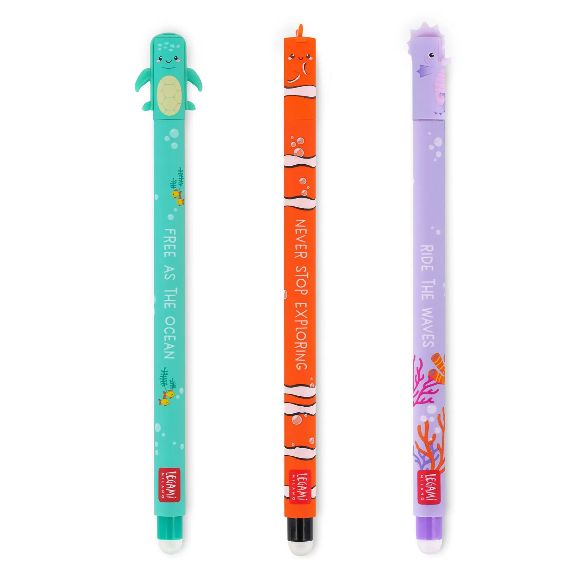 Legami Milano Löschbare Stifte^Set mit 3 löschbaren Gelstiften - Erasable Pen