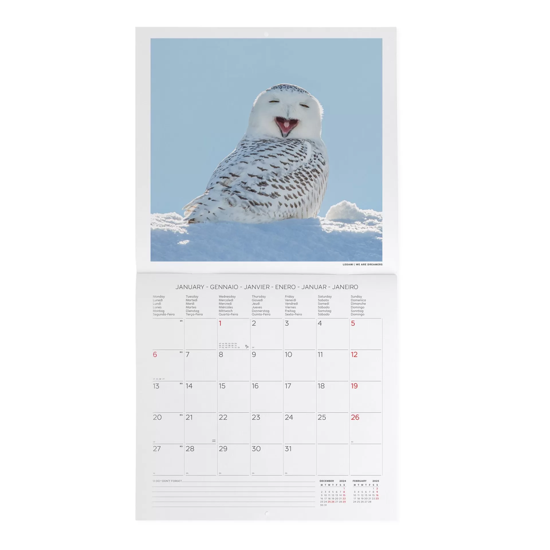 Legami Milano Wandkalender^Wandkalender 2025 - 30 x 29 cm