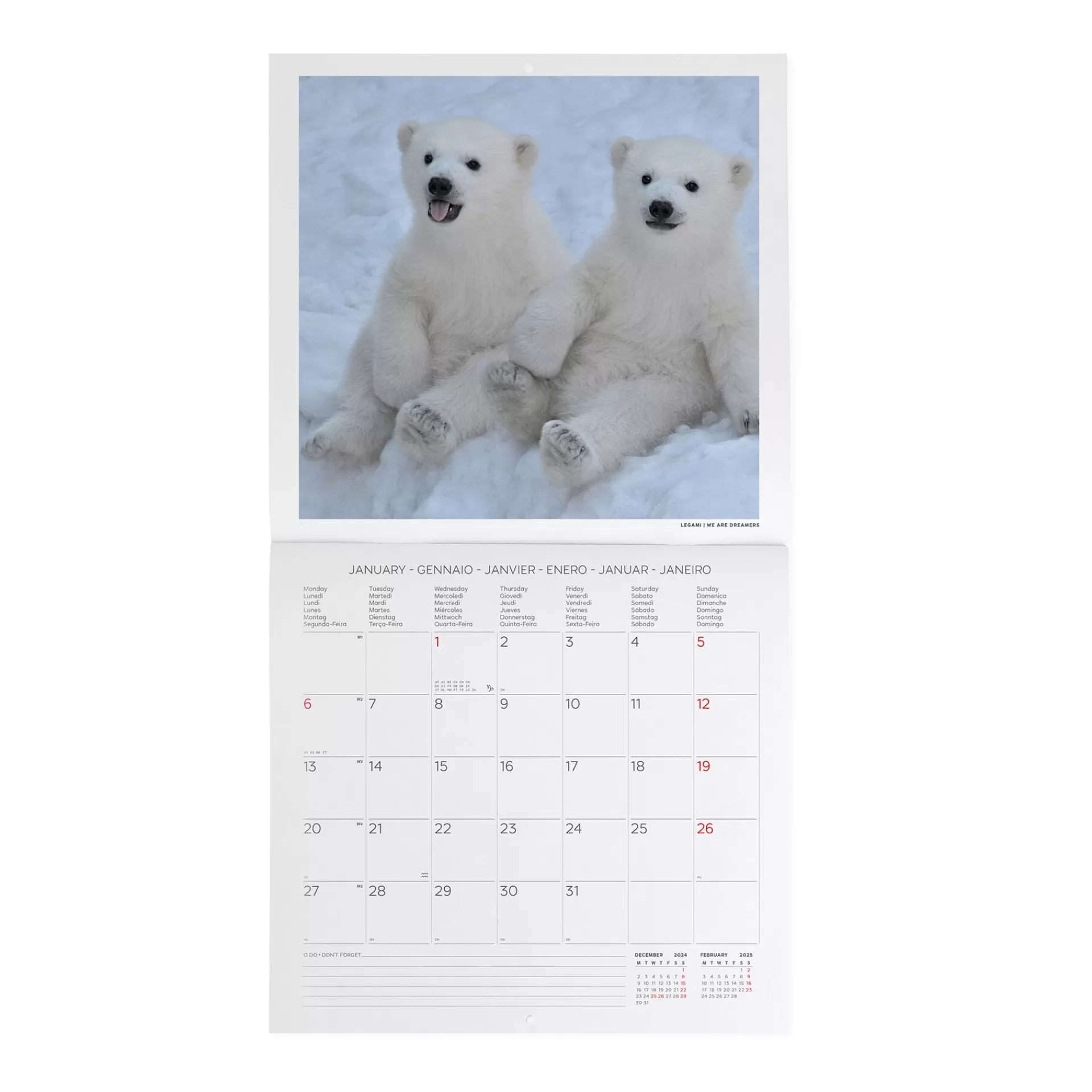 Legami Milano Wandkalender^Wandkalender 2025 - 30 x 29 cm